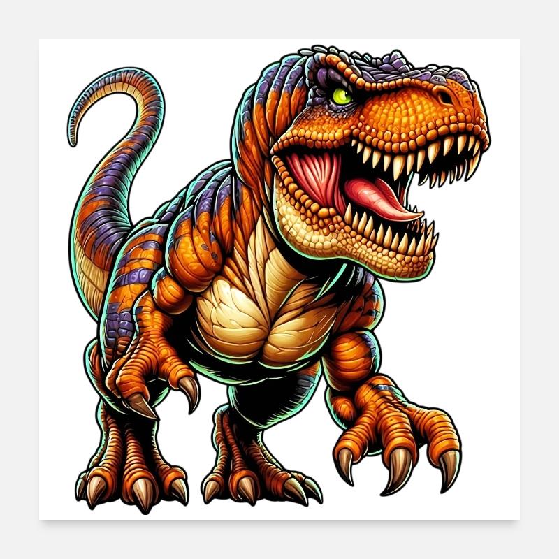 Dinosaurier Poster 60x60 cm