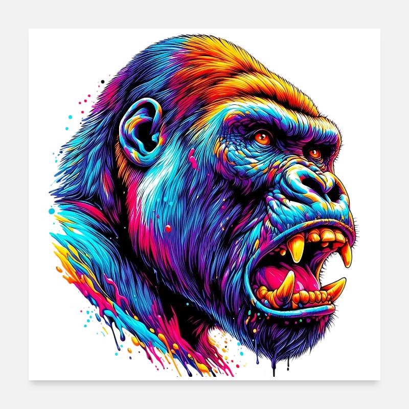 Gorilla Poster 60x60 cm