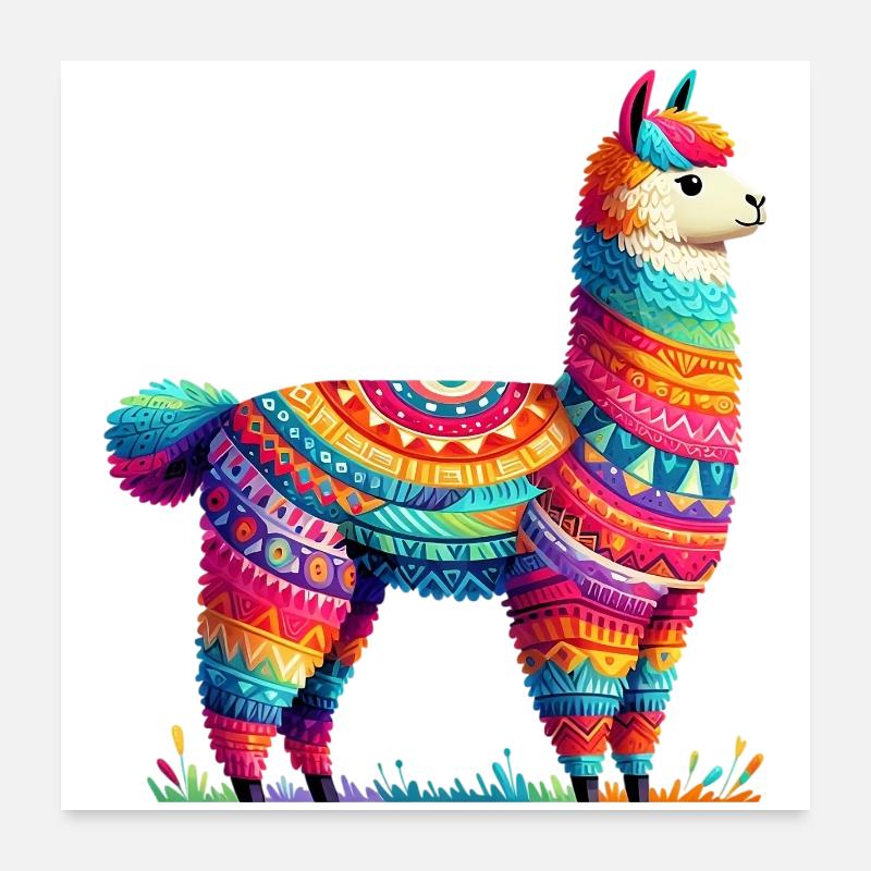 Alpaca Poster 24" x 24" (60x60 cm)