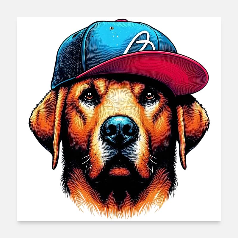 Chien Poster 60 x 60 cm