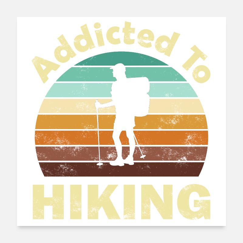 Hiking Hikers Poster 24" x 24" (60x60 cm)