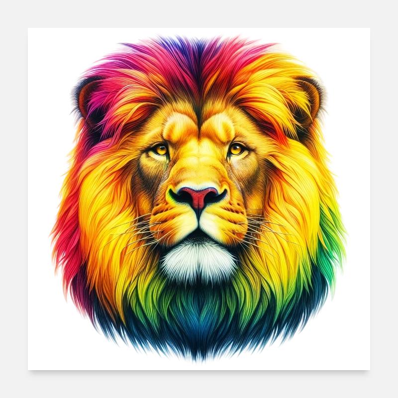 Löwe Poster 60x60 cm