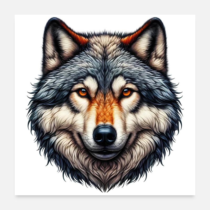 Loup Poster 60 x 60 cm
