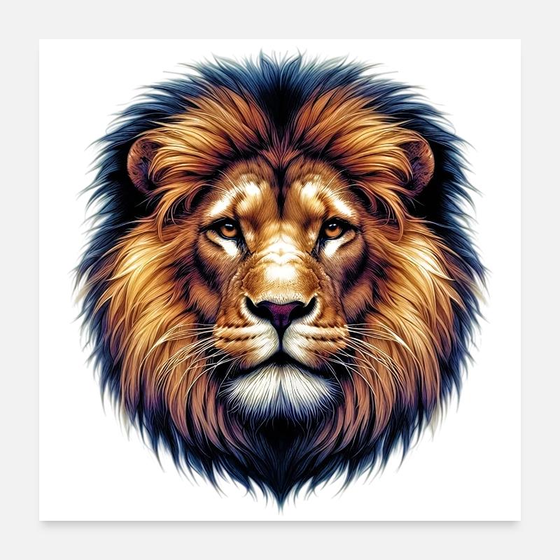 Lion Poster 60 x 60 cm