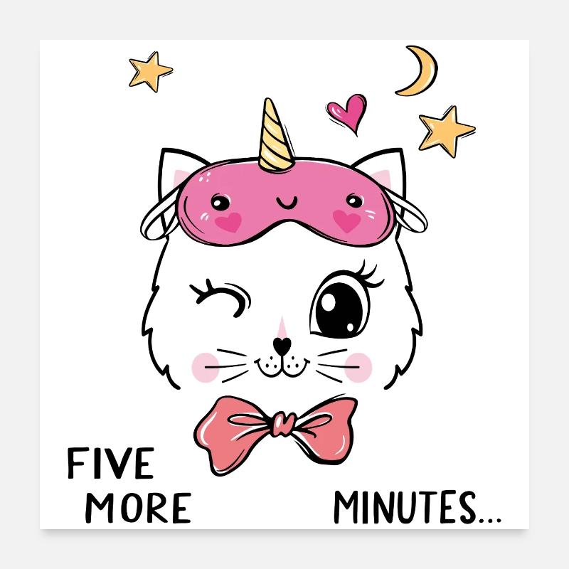 Chemise de sommeil pour chat mignon Poster 60 x 60 cm