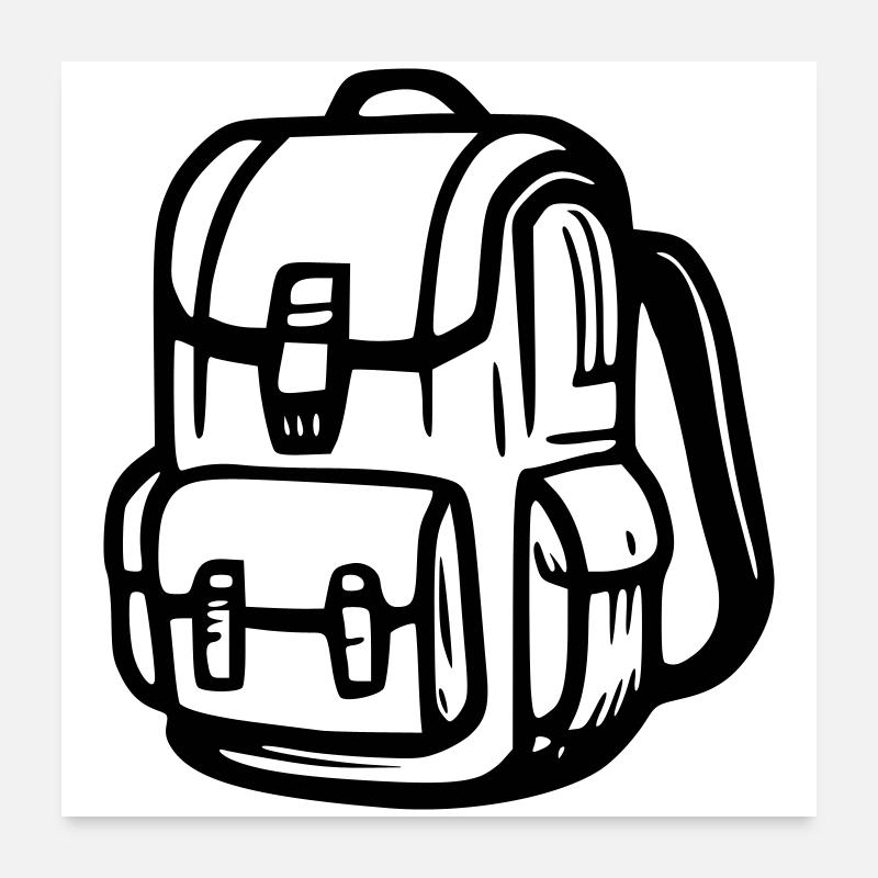 Survival backpack Poster 24" x 24" (60x60 cm)