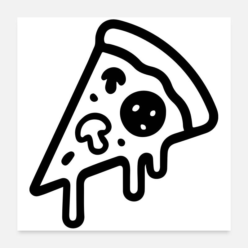 Pizza Slice Icon Poster 24" x 24" (60x60 cm)
