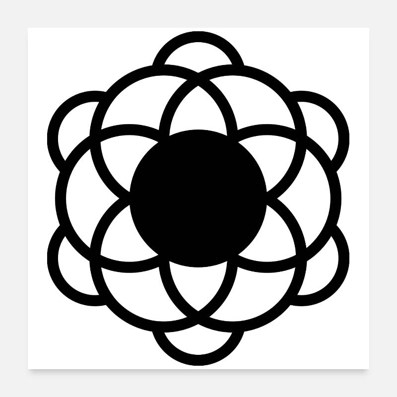 Saat des Lebens Mandala Design Poster 60x60 cm