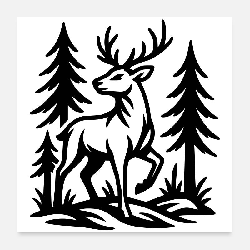 Reh Poster 60x60 cm
