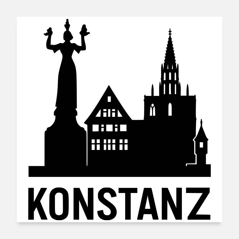 Constance Lake Constance Silhouette Poster 24" x 24" (60x60 cm)