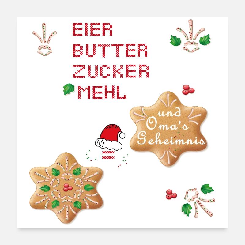 Weihnachtsplätzchen Poster 60x60 cm