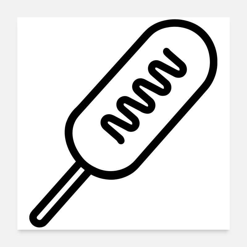 corn dog Poster 60 x 60 cm