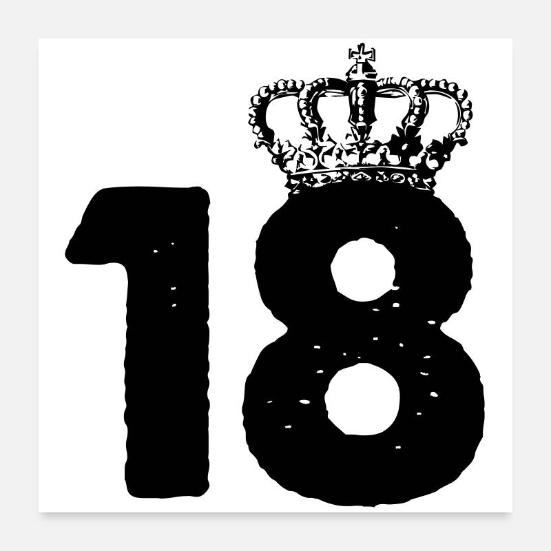 18 couronnes Poster 60 x 60 cm