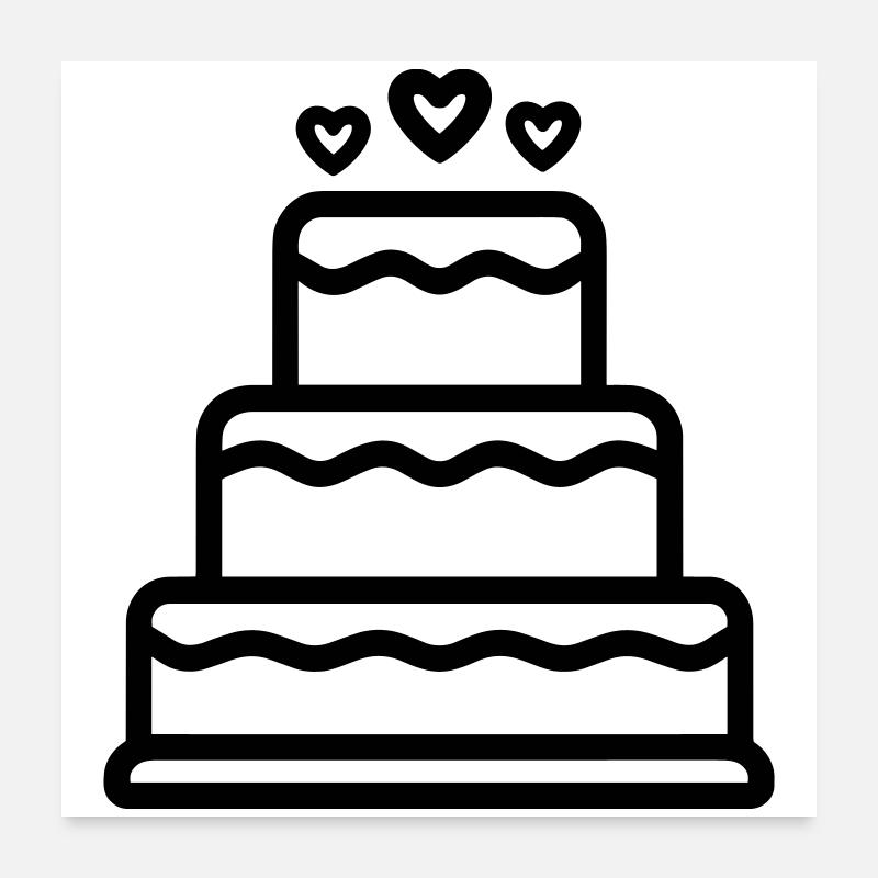 gâteau d'anniversaire  Poster 60 x 60 cm