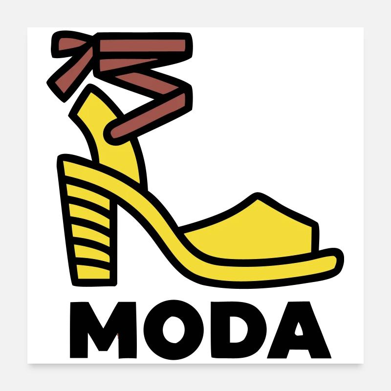 High Heel Shoe Moda Italy Fashion Vacation Poster 24" x 24" (60x60 cm)