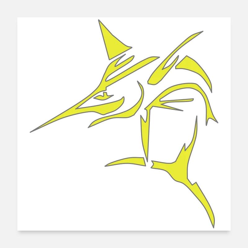 Espadon, marlin, Poster 60 x 60 cm