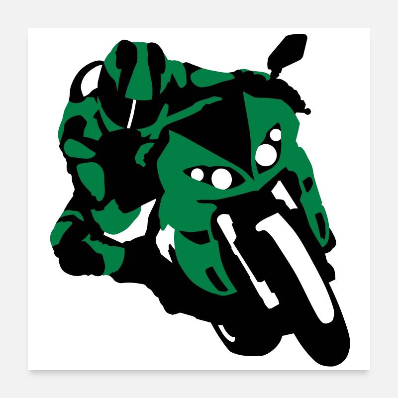 Motorrad Poster 60x60 cm