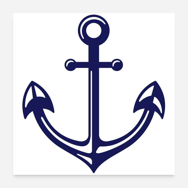 Anchor Retro Poster 24" x 24" (60x60 cm)