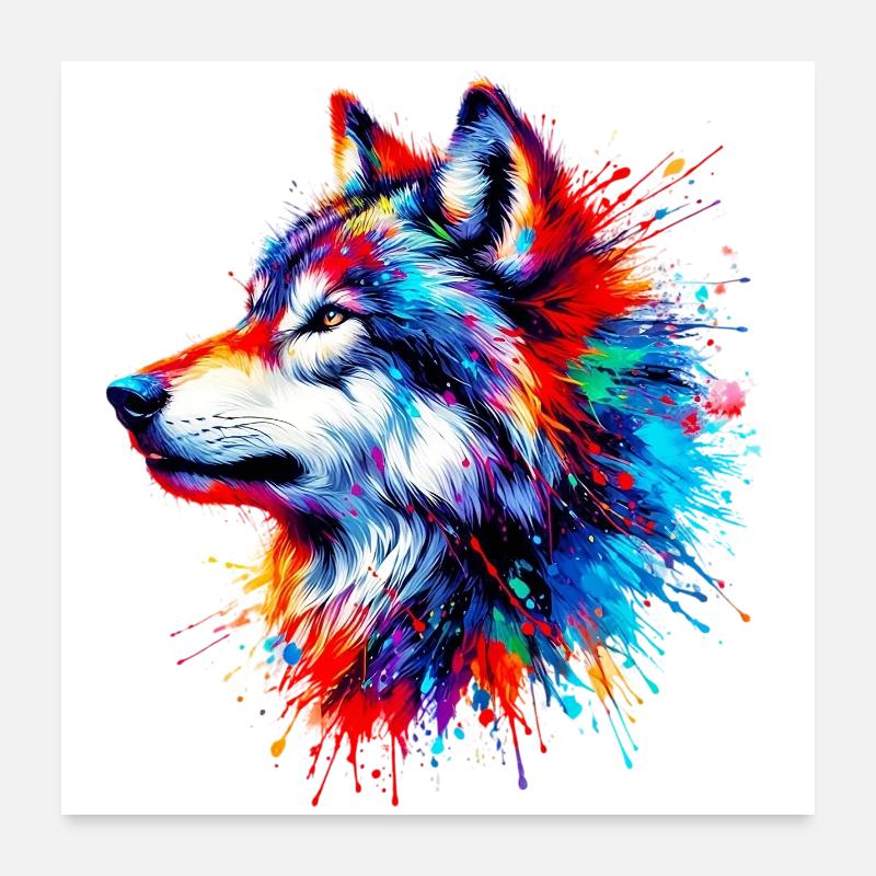 Loup Poster 60 x 60 cm