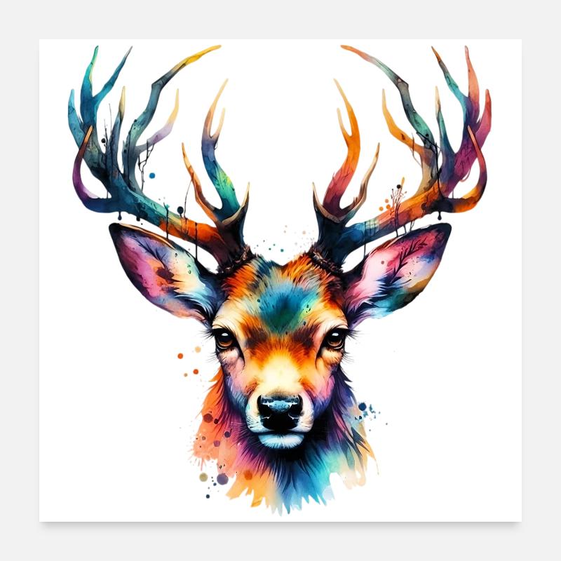 Cerf Poster 60 x 60 cm