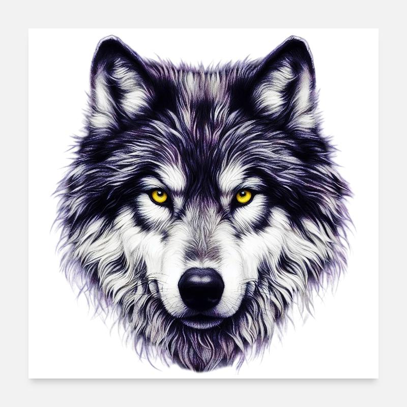 Wolf Poster 24" x 24" (60x60 cm)