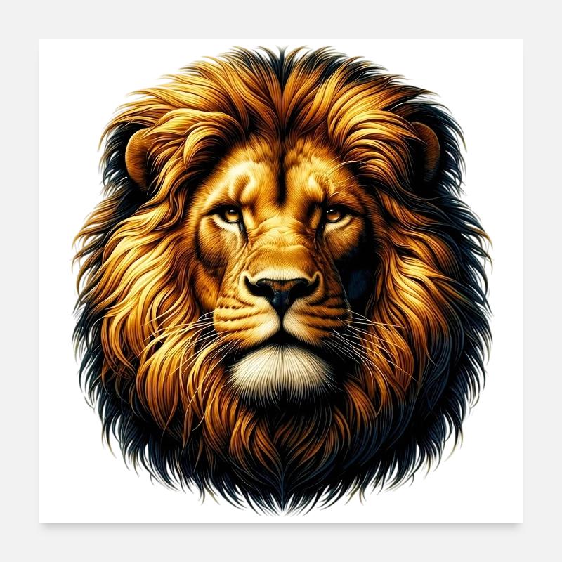 Lion Poster 60 x 60 cm