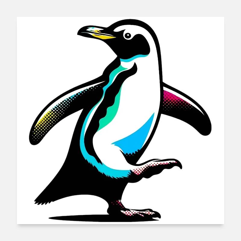 Pinguin Poster 60x60 cm
