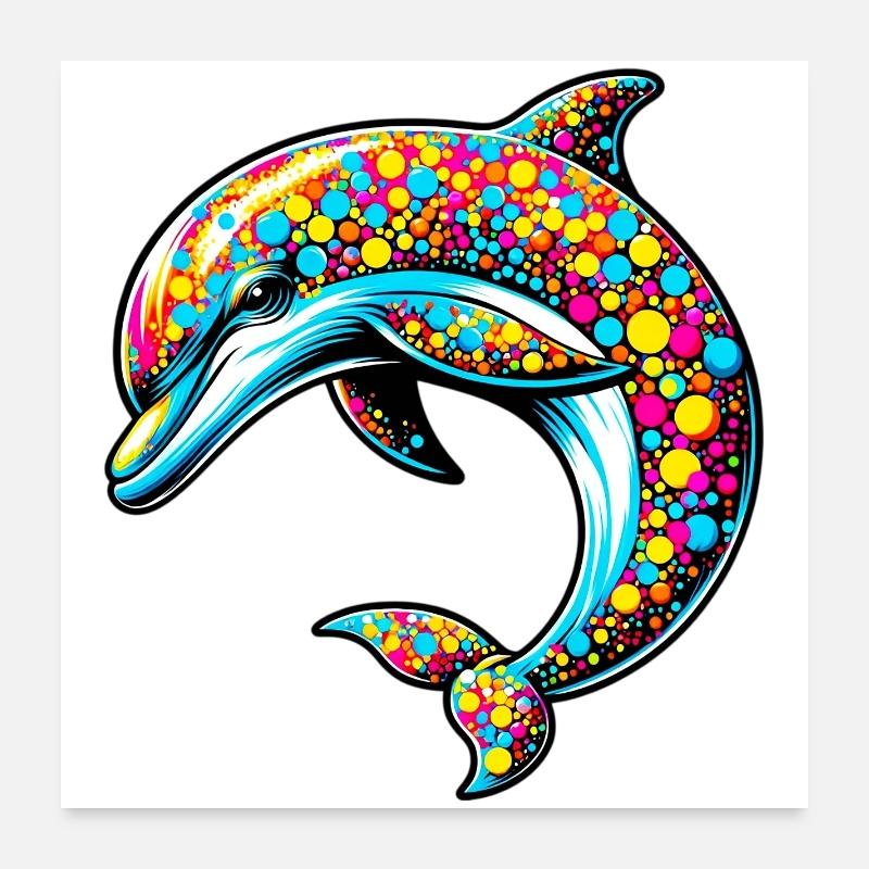 Delfin Poster 60x60 cm