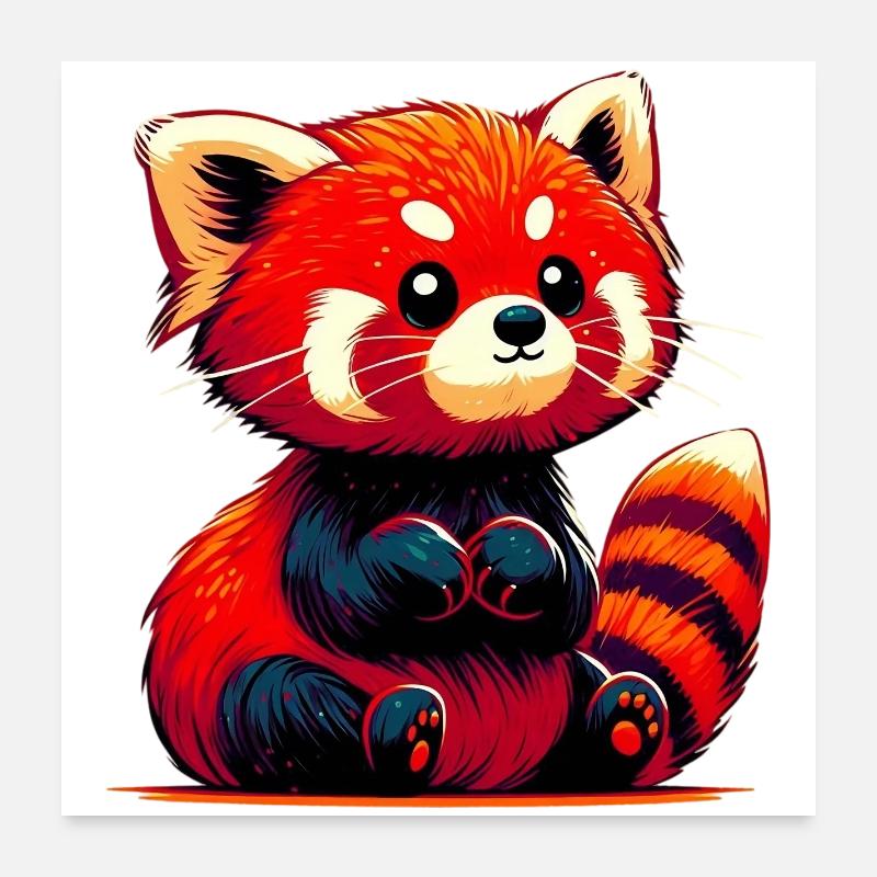 Kleiner Panda Poster 60x60 cm
