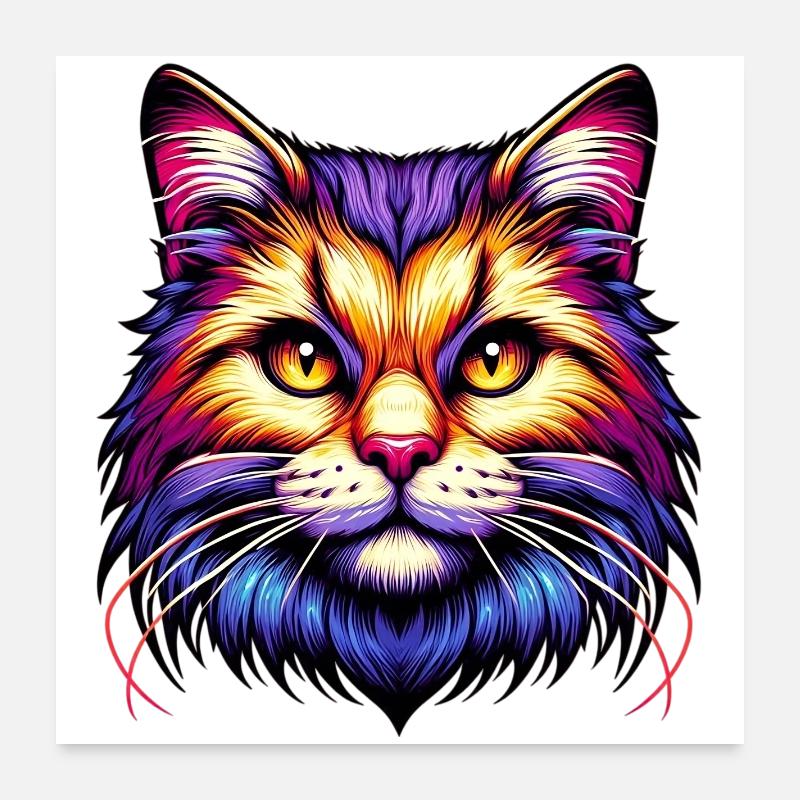 Chat Poster 60 x 60 cm