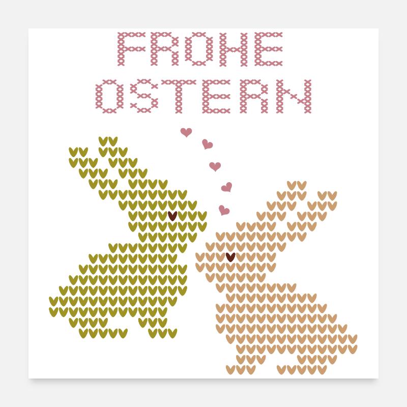 Frohe Ostern Poster 60x60 cm