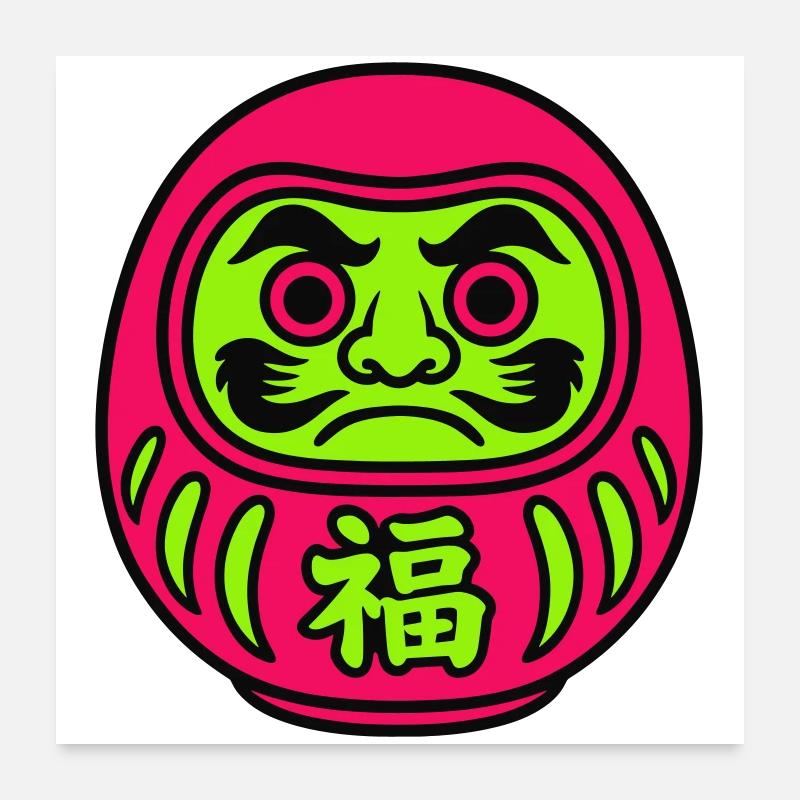 Daruma par FANMAN ! Poster 60 x 60 cm