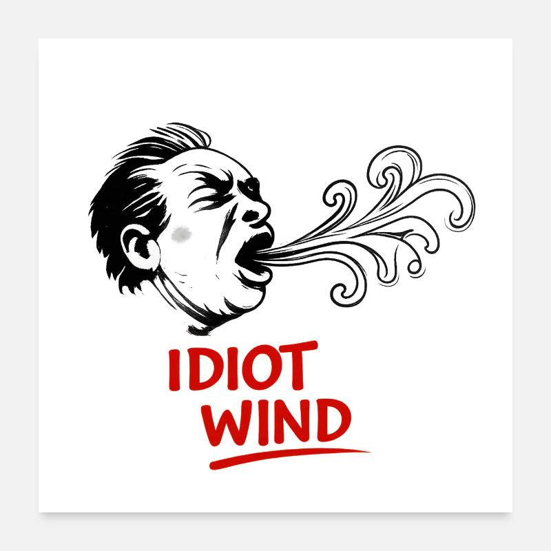 Sturmkopf mit Windspiralen Poster 60x60 cm