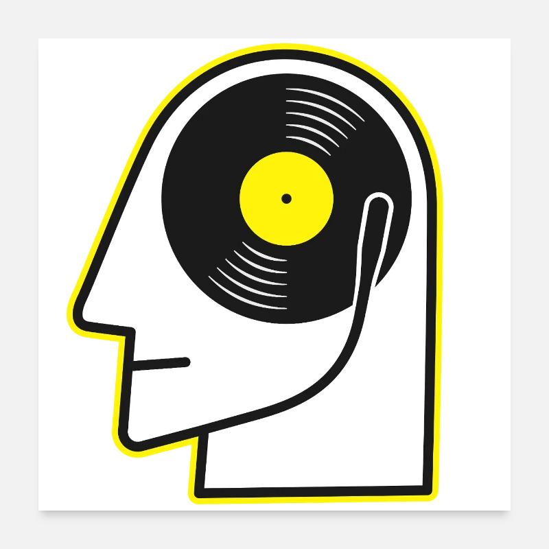 Vinyl Head Portrait Poster 24" x 24" (60x60 cm)