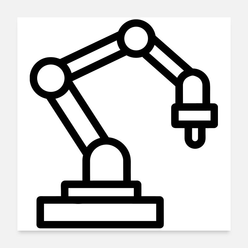 Roboterarm Poster 60x60 cm