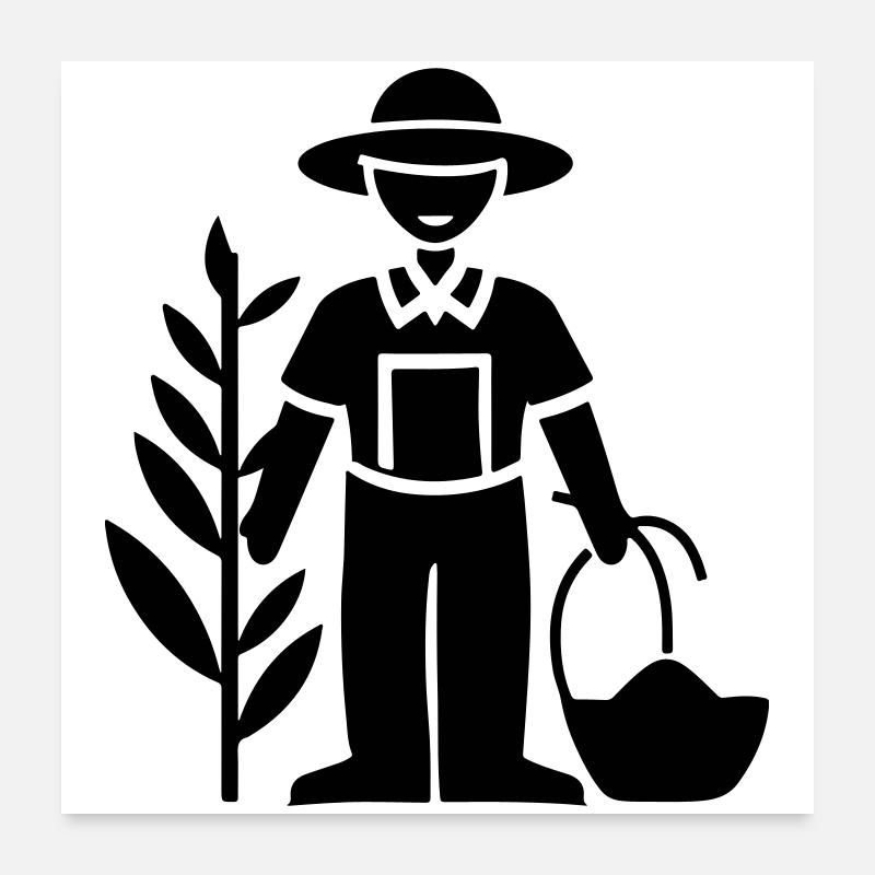Fermier Bauer Poster 60 x 60 cm