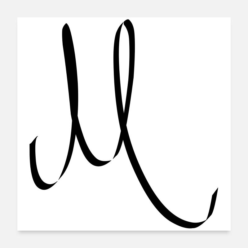 Lettre M Poster 60 x 60 cm