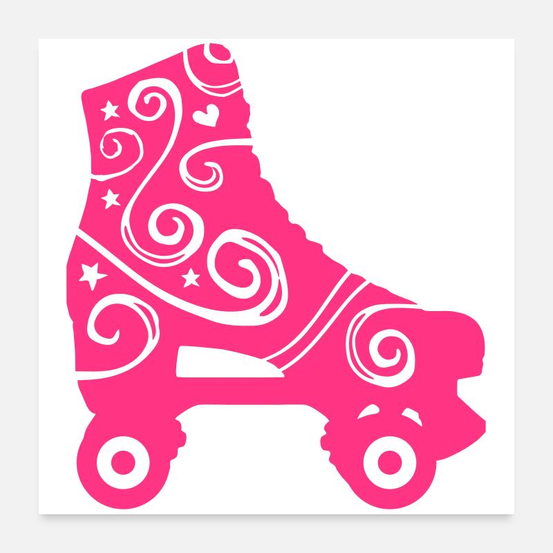 Decorated Roller Skate Poster 24" x 24" (60x60 cm)