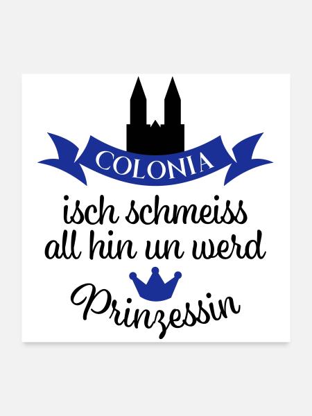 Kölner Karneval - Poster 60x60 cm - Weiß - Vorne