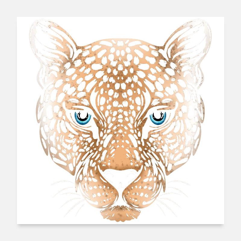 Léopard Cheetah Jaguar Poster 60 x 60 cm
