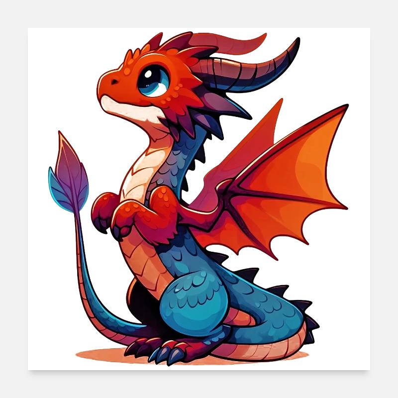 Dragon Poster 24" x 24" (60x60 cm)