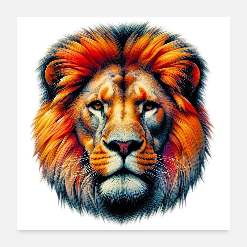 Lion Poster 60 x 60 cm