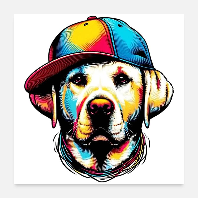Chien Poster 60 x 60 cm