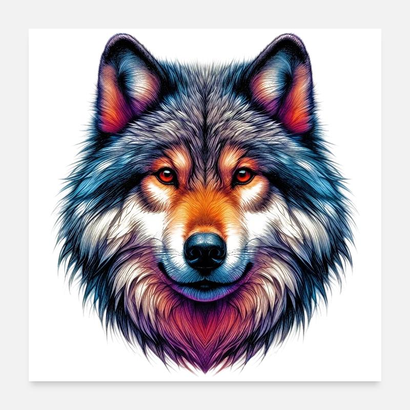 Loup Poster 60 x 60 cm