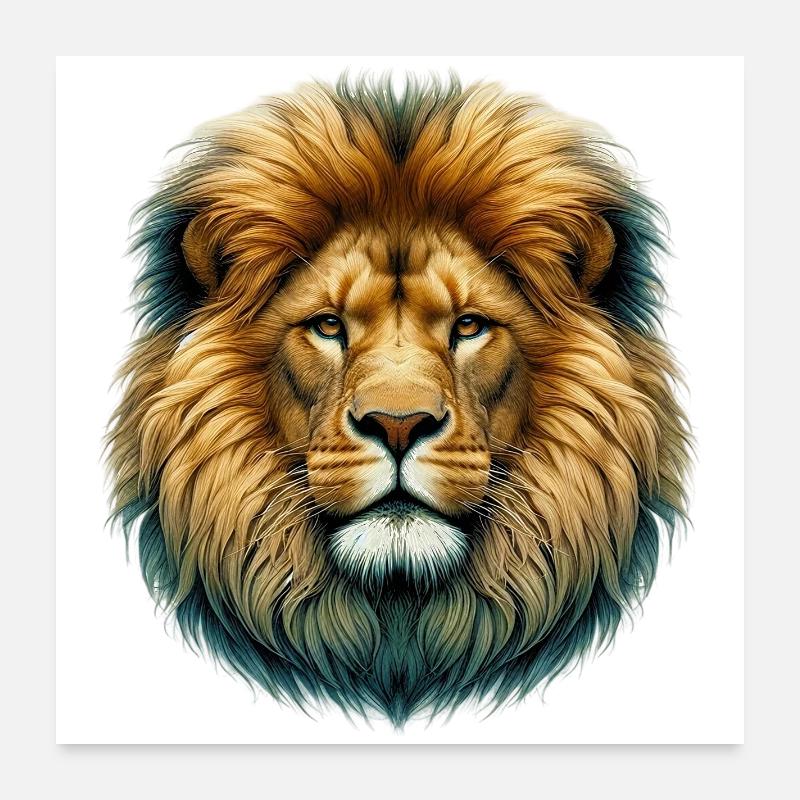 Lion Poster 60 x 60 cm
