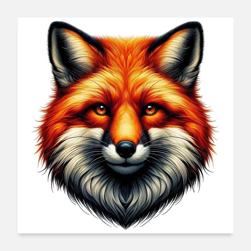 Fox Poster 24" x 24" (60x60 cm)