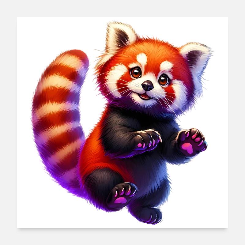 Red panda Poster 24" x 24" (60x60 cm)