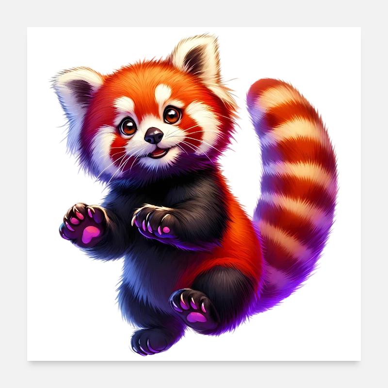 Red panda Poster 24" x 24" (60x60 cm)