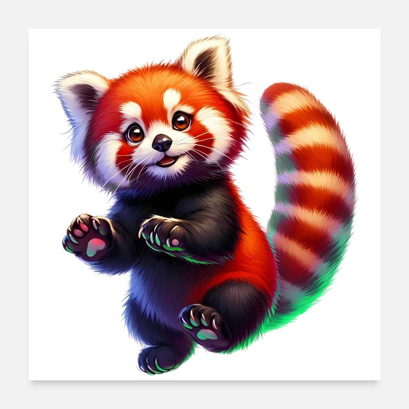 Red panda Poster 24" x 24" (60x60 cm)