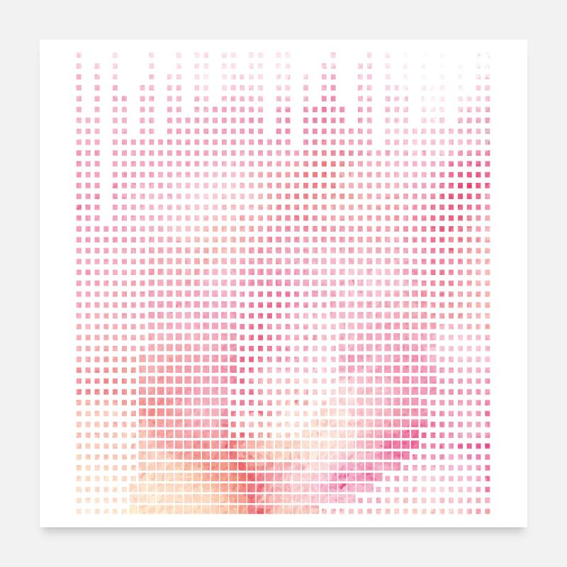 Lettre D, nom, la lettre D Poster 60 x 60 cm
